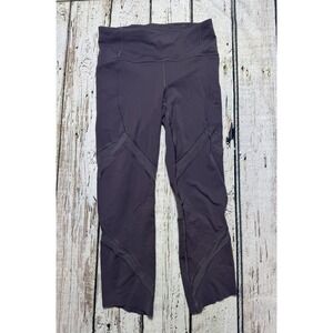 LULULEMON Women Size 4 On Pace Crop 20" Cropped Purple Yoga Workout Gym Pockets